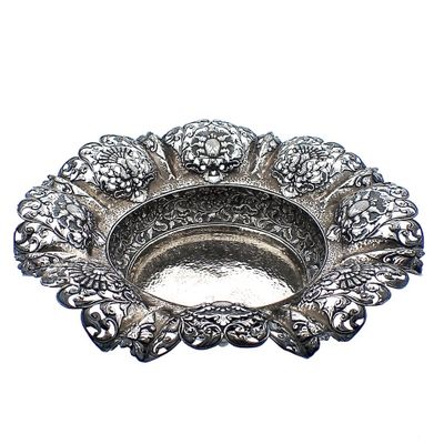 Image 1 of Vintage silver Djokja fruit bowl | Indonesian silverware