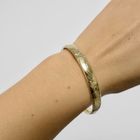 Image 7 of Gold vintage slave bracelet with engravings | Ø 62 mm