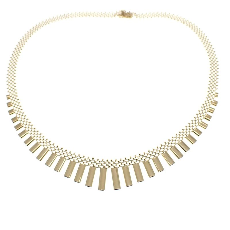 Image 3 of Exclusive gold fantasy necklace; bars | 47 cm