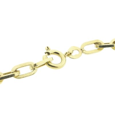 Image 2 of Gold wide anchor link bracelet
