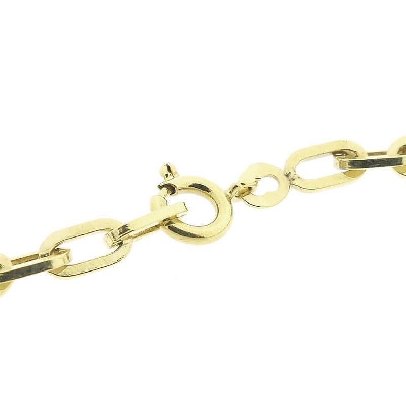 Image 2 of Gold wide anchor link bracelet