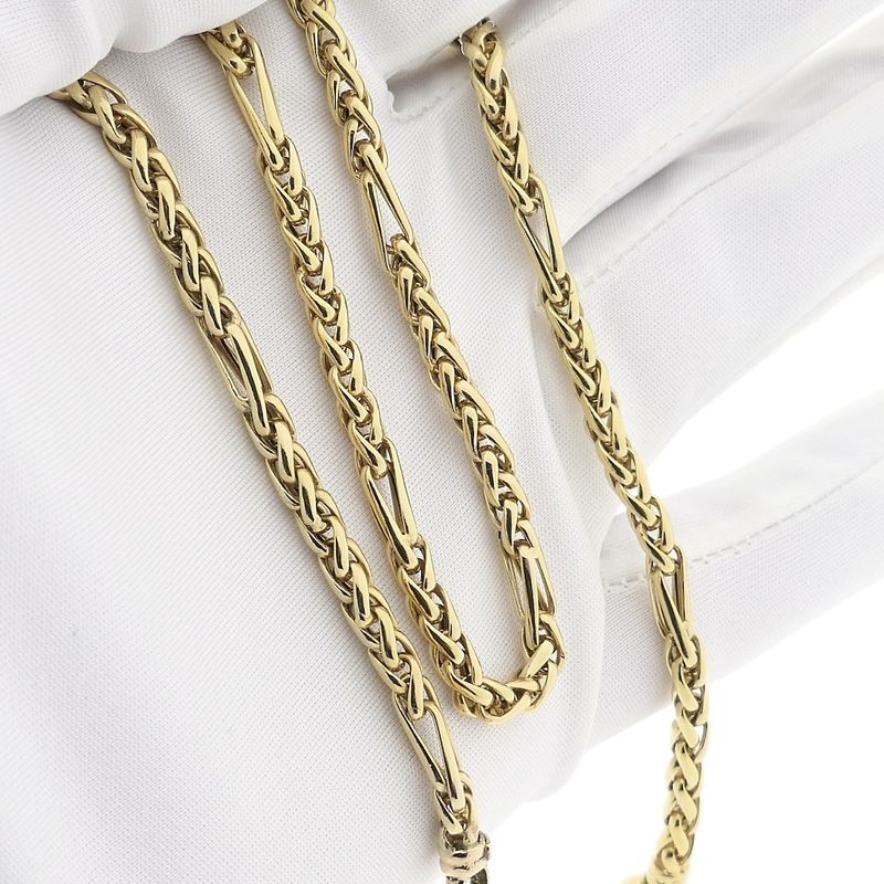 Image 7 of Gold foxtail link necklace | 43 cm