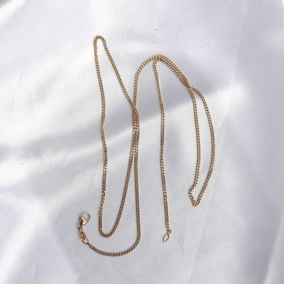 Image 2 of Long gold gourmet link necklace | 61 cm