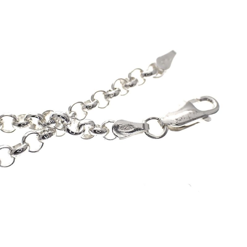 Image 3 of Silver jasseron link bracelet | 18 cm