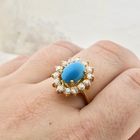 Image 4 of Gold ring with topaz and zirconia