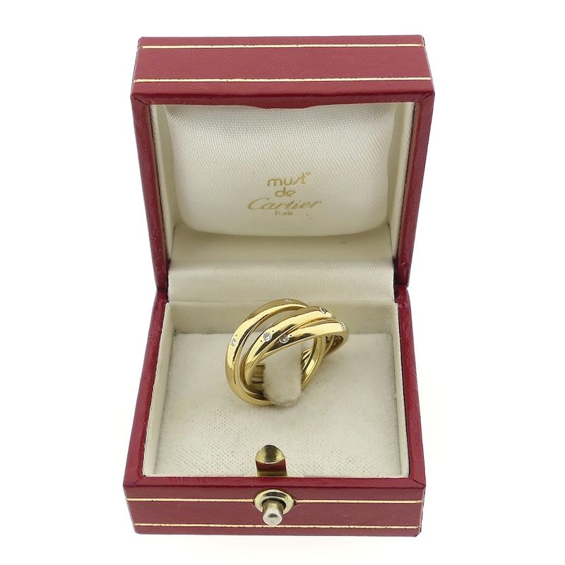 Image 12 of 18-karat gold trinity ring with 0.225 ct. diamond | Cartier