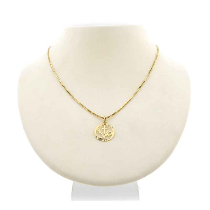 Image 6 of Gold pendant; Faith, hope, and love