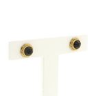 Image 3 of Gold stud earrings with garnet