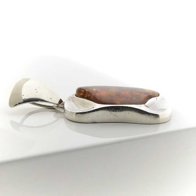 Image 5 of Silver pendant with amber