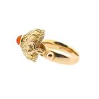 Image 7 of Vintage two-tone gold ring with carnelian
