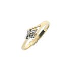 Image 1 of Gold subtle ring with zirconia