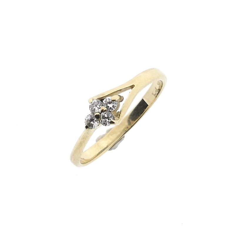Image 1 of Gold subtle ring with zirconia