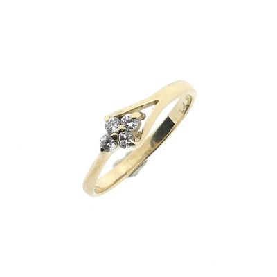 Gold subtle ring with zirconia Image 1 of Gold subtle ring with zirconia