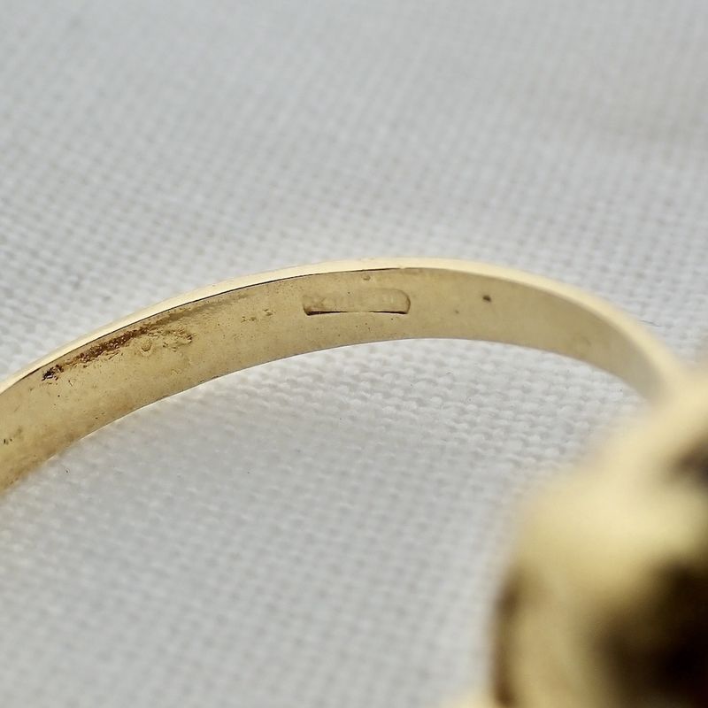 Image 7 of 18K Gold Ring with Smoky Quartz | Vintage