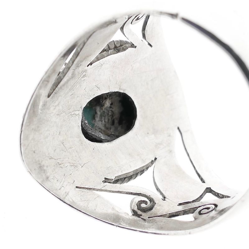 Image 6 of Silver Bohemian Ring with Turquoise