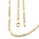 Image 1 of Bicolor Gold Falcon Eye Link Necklace