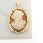 Image 4 of Gold pendant with cameo