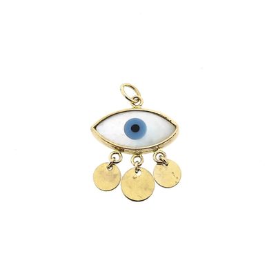 Gold pendant with Nazar (Lucky Eye) Image 1 of Gold pendant with Nazar (Lucky Eye)