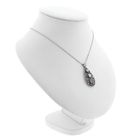 Image 4 of White gold necklace with fixed pendant and diamonds; Approx. 0.50 ct.