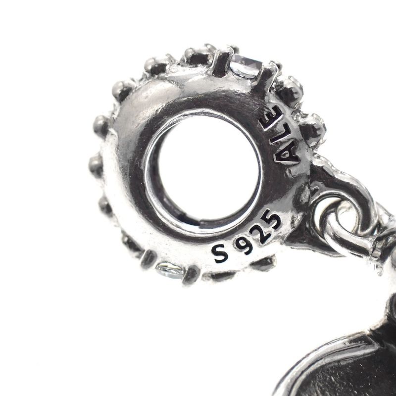 Image 5 of Pandora charm; Silver; Disney, Hanging Dumbo