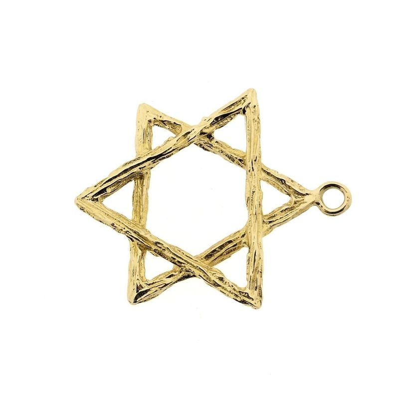 Image 3 of Gold pendant of a Star of David