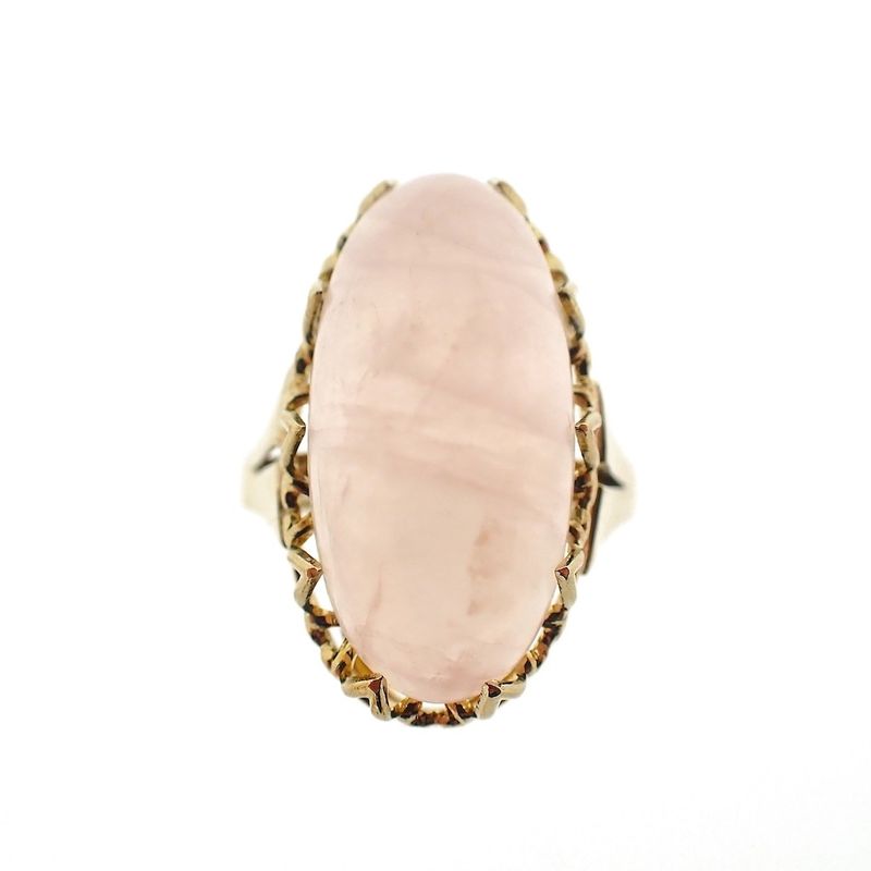 Image 8 of 8K Rose Quartz Ring | Vintage