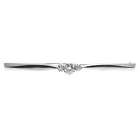White gold brooch with diamond; 0.31 ct.