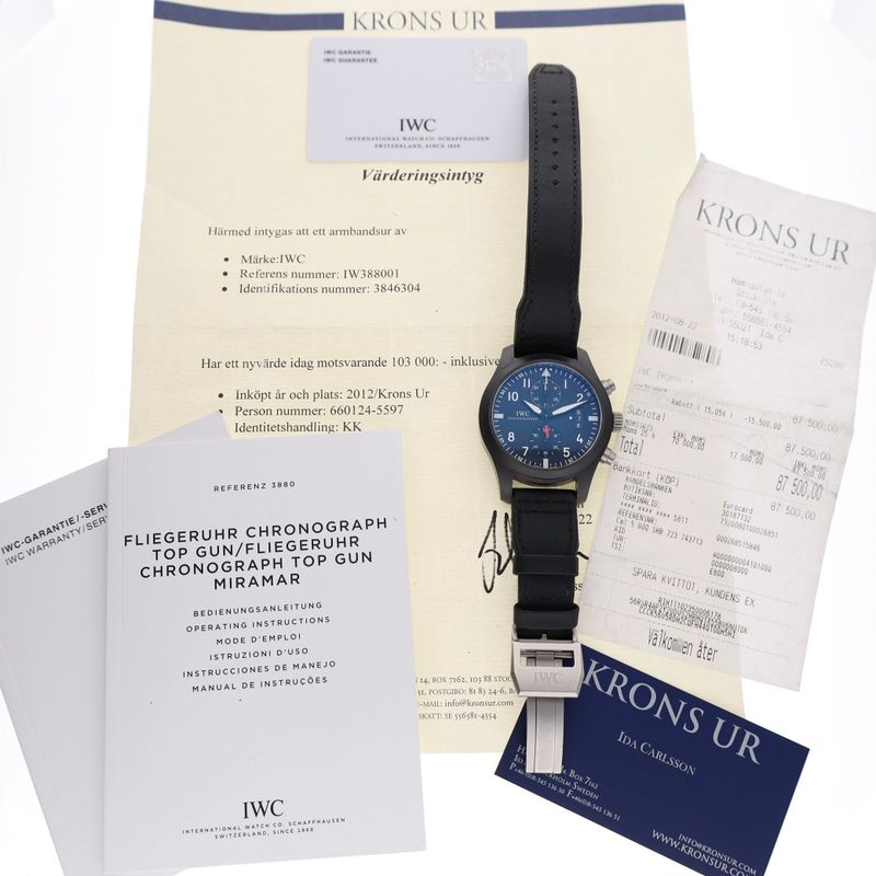 Image 7 of IWC Pilot's Watch 'Top-Gun' Chronograph IW388001; Automatic Men's Watch