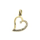Image 1 of Gold pendant of a heart with zirconia
