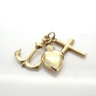 Image 2 of Gold pendant; Faith, hope, and love | Old-school style