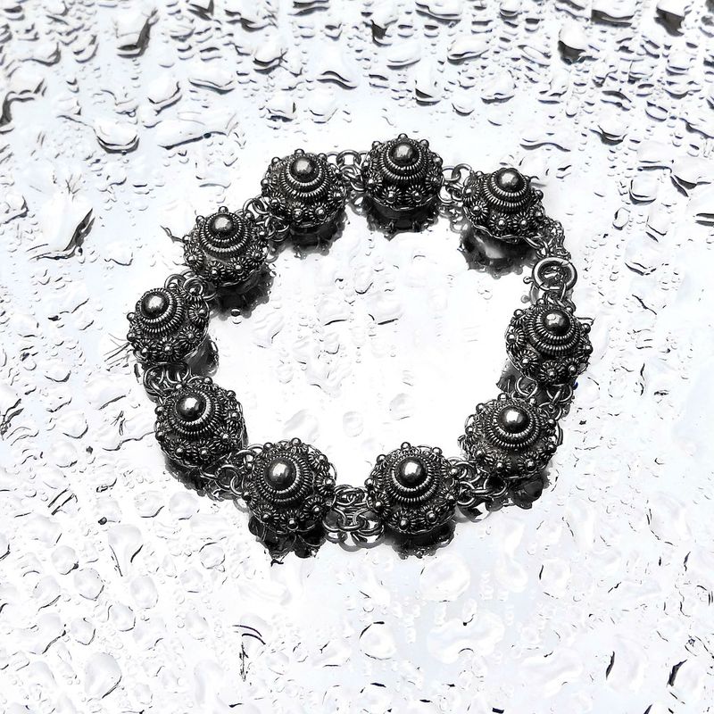 Image 3 of Vintage silver bracelet with Zeeland buttons | 18.5 cm