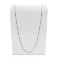 Gold long gourmet link necklace | 71 cm