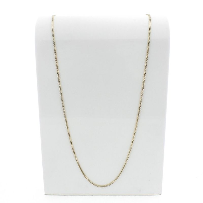 Image 1 of Gold long gourmet link necklace | 71 cm