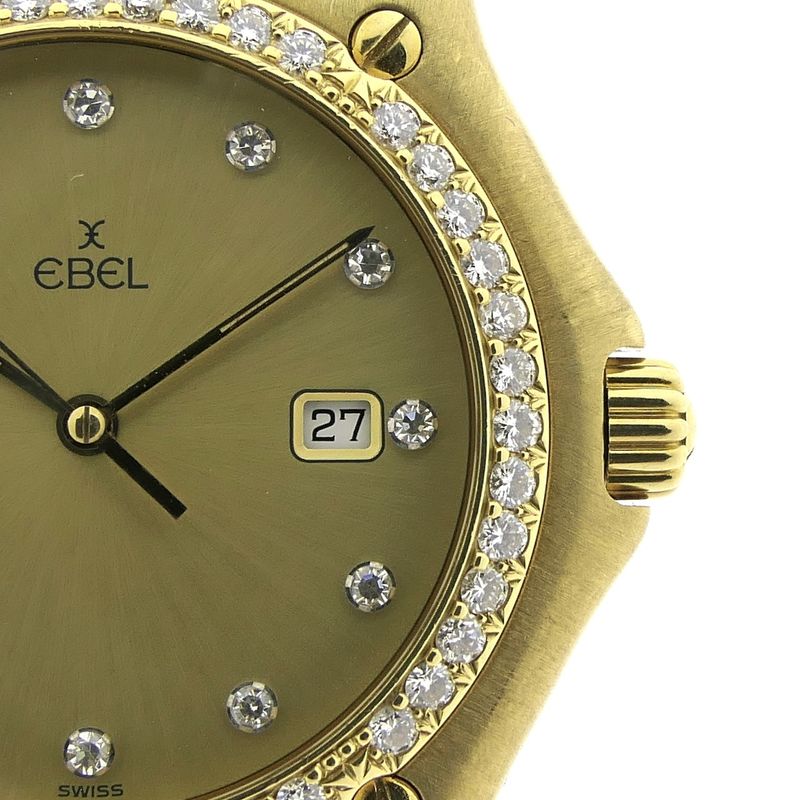 Image 6 of Ebel 1911 'Diamonds' 887911; 18k gold watch with diamonds