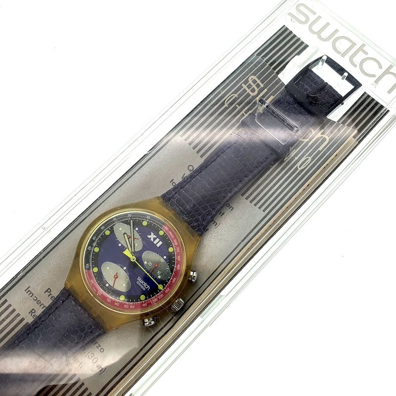 Image 3 of Swatch 'Blue Chip' Chronograph Watch | SCK 101