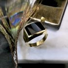 Image 4 of Gold signet ring with onyx