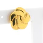 Image 4 of Vintage gold floral clip-on earrings