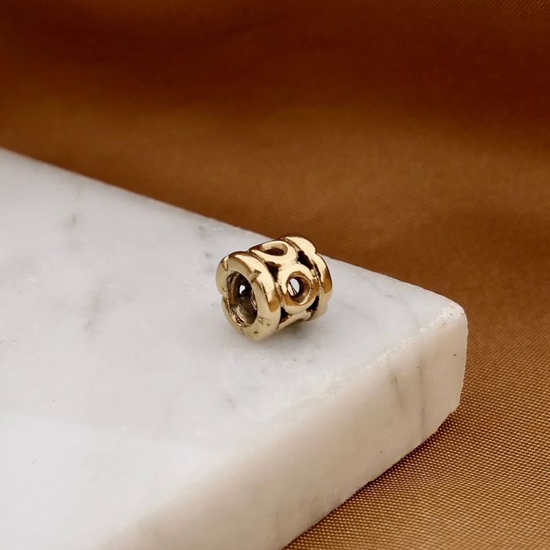 Image 2 of Pandora Charm; Gold; Circles Border Link