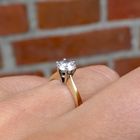 Image 2 of Gold solitaire ring with zirconia