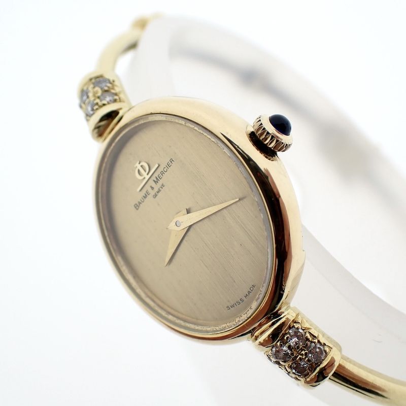 Image 9 of Baume Mercier; 18k. gouden dameshorloge met briljanten