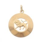 Image 1 of Gold zodiac sign pendant; Leo | Fabiola
