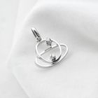 Image 4 of White gold fantasy pendant with diamonds | 0.04 ct.