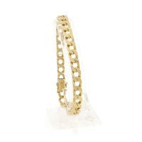 Solid gold gourmet link bracelet | 23.5 cm