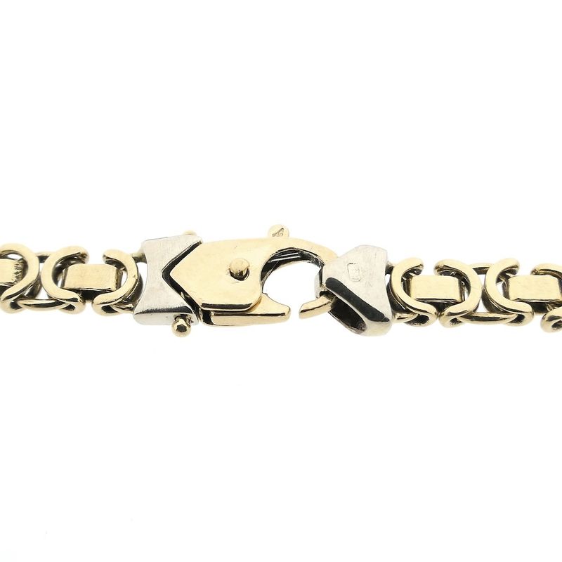 Image 4 of Gold flat king's link bracelet | 19 cm