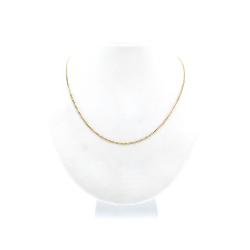 Image 8 of Gold thin gourmet link necklace | 40.5 cm