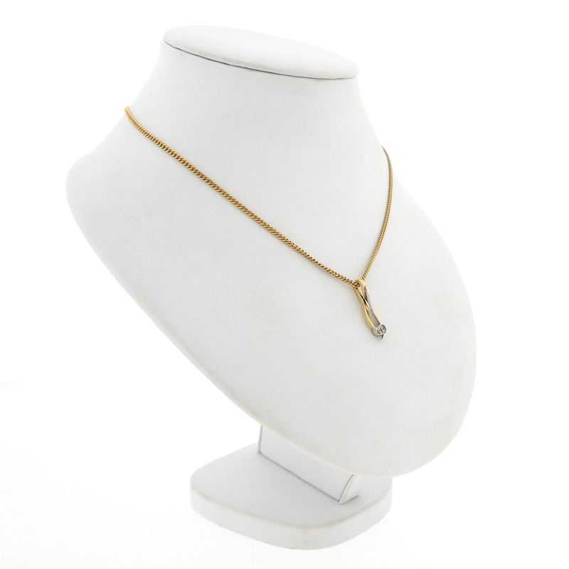 Image 6 of Bicolor gold pendant with zirconia