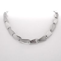 Silver fantasy necklace, half-matted | 43 cm