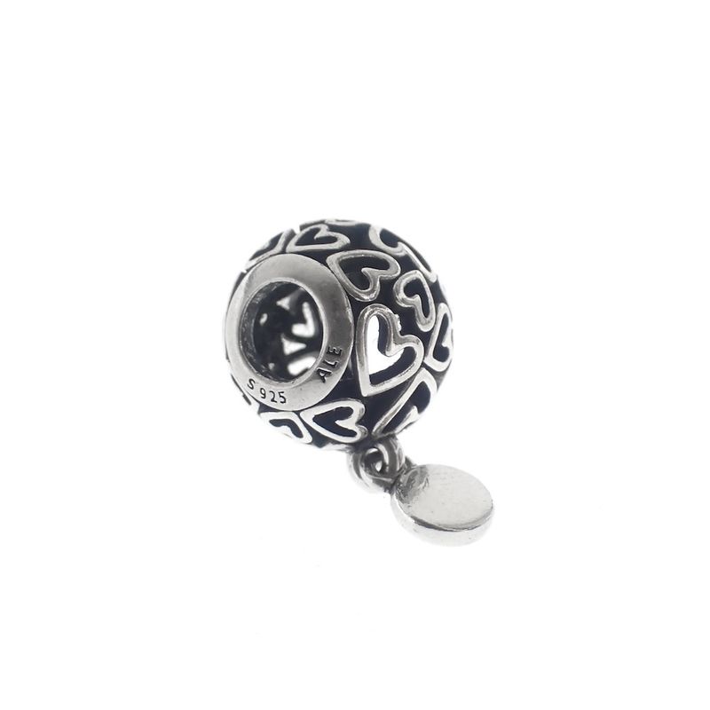 Image 3 of Pandora charm; Silver; I Love You