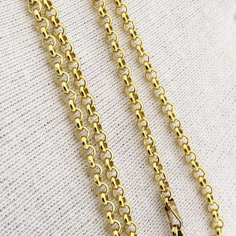 Afbeelding 6 van Gouden jasseron schakelketting 