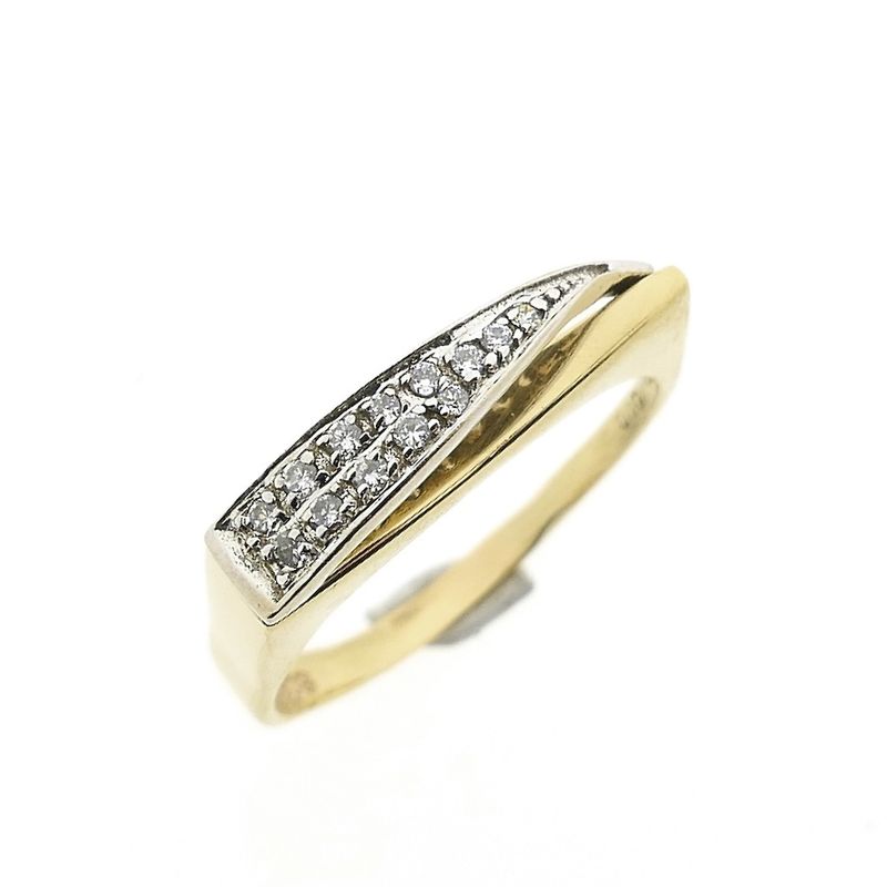 Image 1 of Assos two-tone gold ring with zirconia